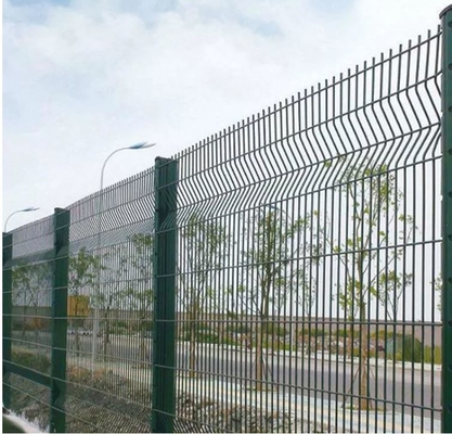 El polvo cubrió con curvas soldado con autógena 3.0m m de Mesh Security Fence 3d del alambre galvanizado