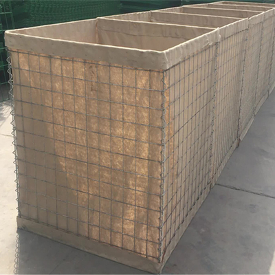 El PVC de la barrera de Hesco de la pared de Olive Green Gabion Military Sand cubrió 300g/M2