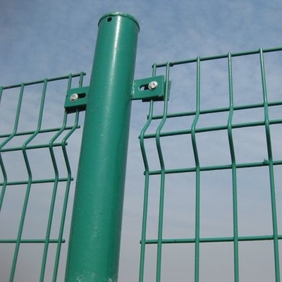 Verde galvanizado de Mesh Fence With Square Post RAL 6005 del alambre del acero 3D
