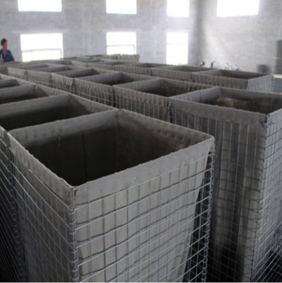 Caja soldada con autógena 75x75m m galvanizada sumergida caliente de Gabion del muro de Hesco a prueba de explosiones