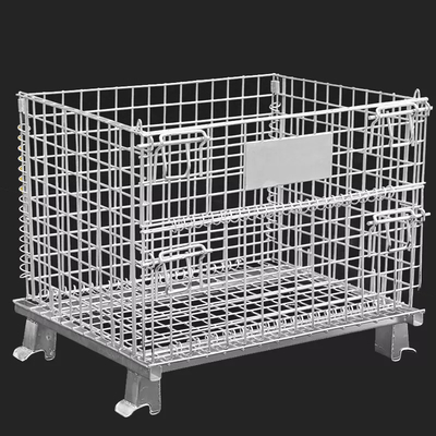 Mesh Containers Foldable Powder Coating de acero apilable